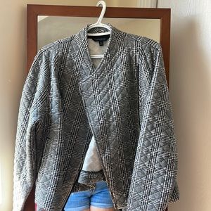 Black and white blazer